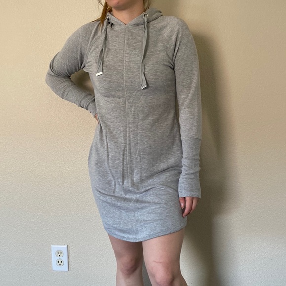 Grey Hoodie Dress - Picture 2 of 3